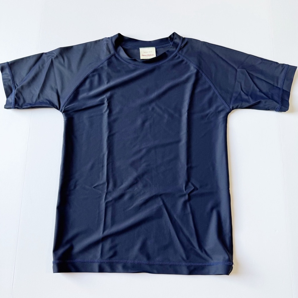 Hanna Andersson Short Sleeve Rashguard Top Navy 150cm US12